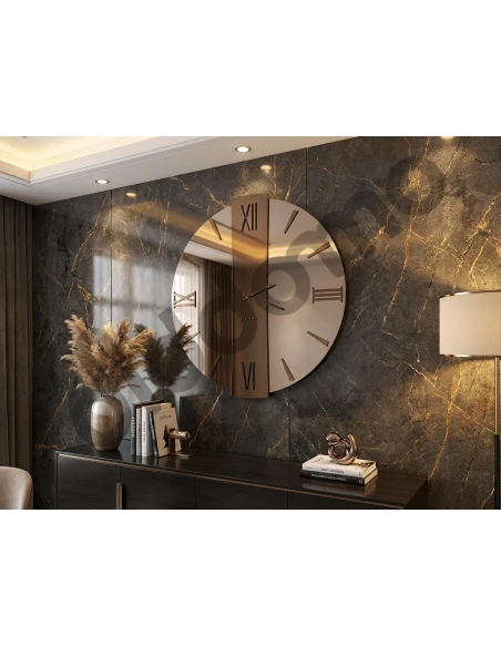 Ceart - Vega Mirror Wall Clock - Copper/Corten Bronze