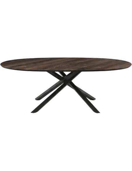 Capodarte - Ron Tavolo Ovale - Nero / Rovere Termico