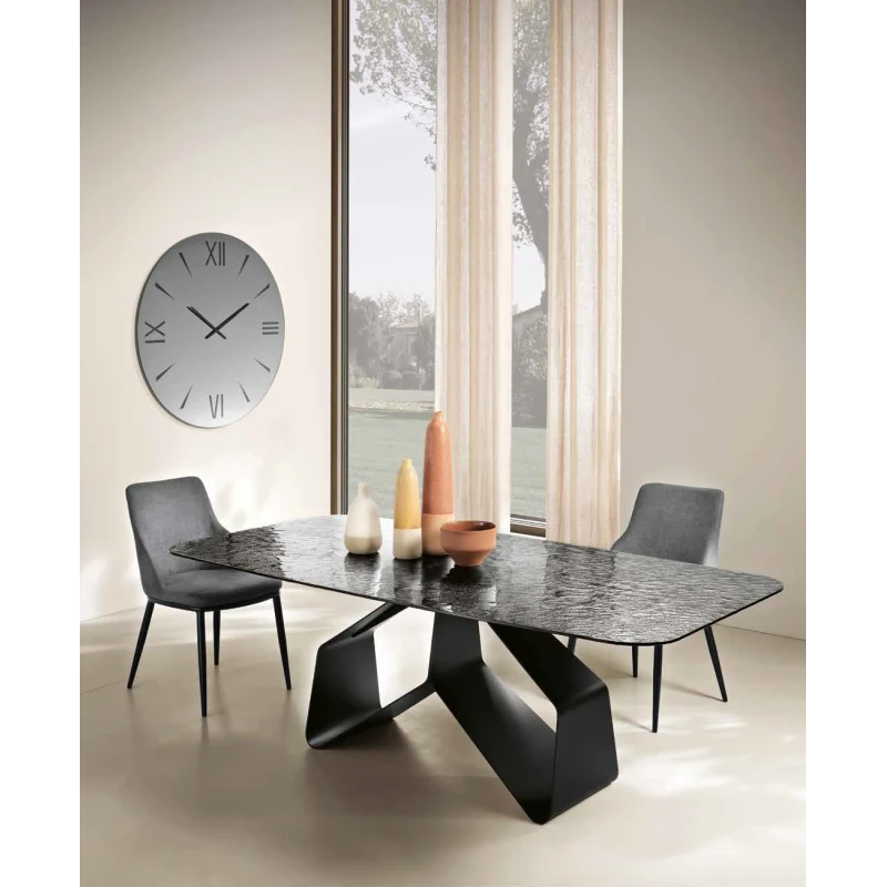 Capodarte - Swing Table - Black / Glass Top