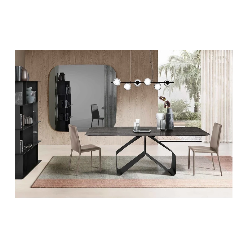 Capodarte - Swing Table - Black / Glass Top