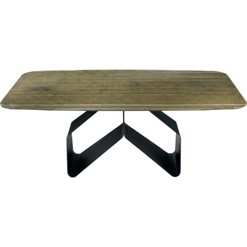 Capodarte - Swing Table - Black / Glass Top