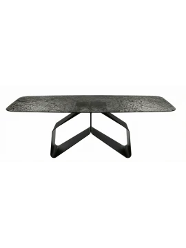 Capodarte - Swing Table - Black / Glass Top