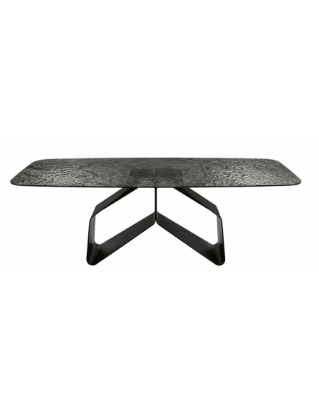 Capodarte - Swing Tavolo - Nero / Piano in Vetro