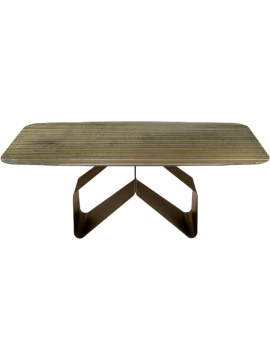 Capodarte - Swing Table - Bronze / Glass Top