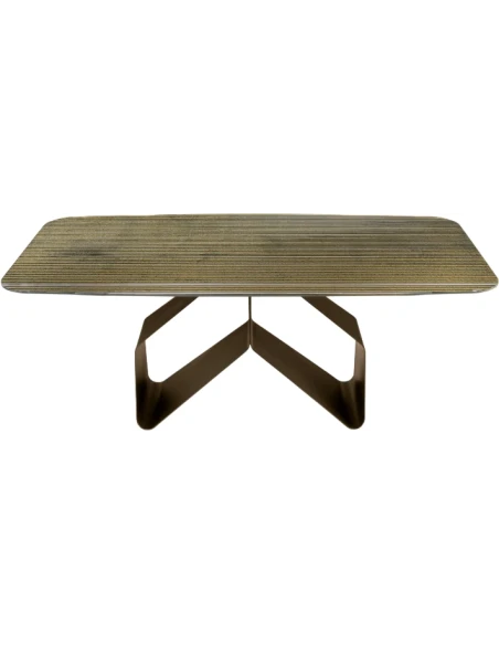 Capodarte - Swing Table - Bronze / Glass Top