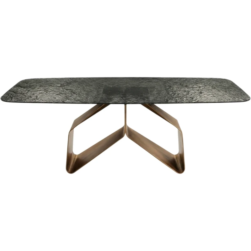 Capodarte - Swing Table - Bronze / Glass Top
