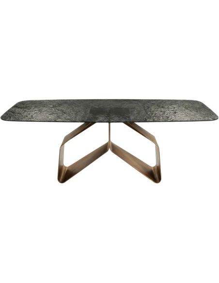 Capodarte - Swing Table - Bronze / Glass Top