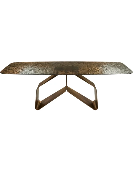 Capodarte - Swing Table - Bronze / Glass Top