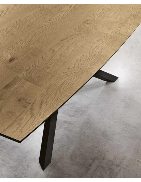 Capodarte - Floyd Fixed Table - Black / Raw Oak