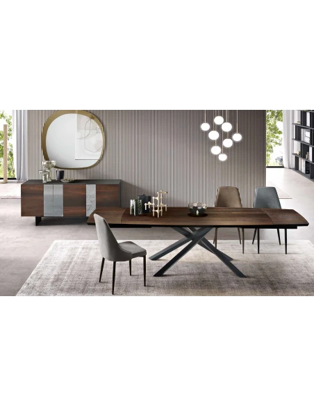 Capodarte - Floyd Extendable Table - Black / Thermal Oak