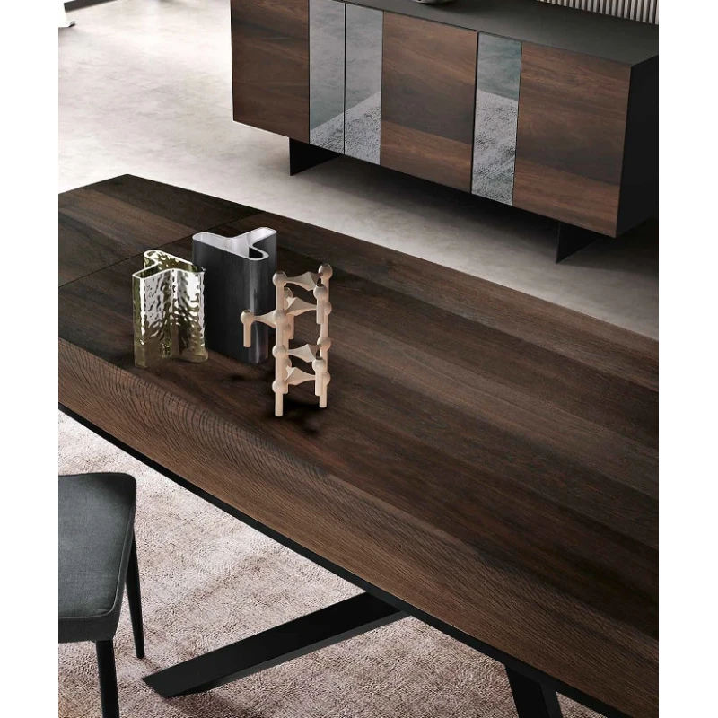 Capodarte - Floyd Tavolo Allungabile - Nero / Rovere Termico