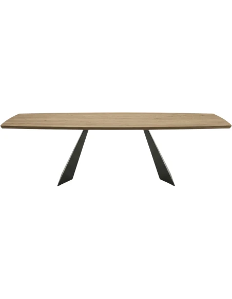Capodarte - Gilmour Fixed Table - Black / Raw Oak
