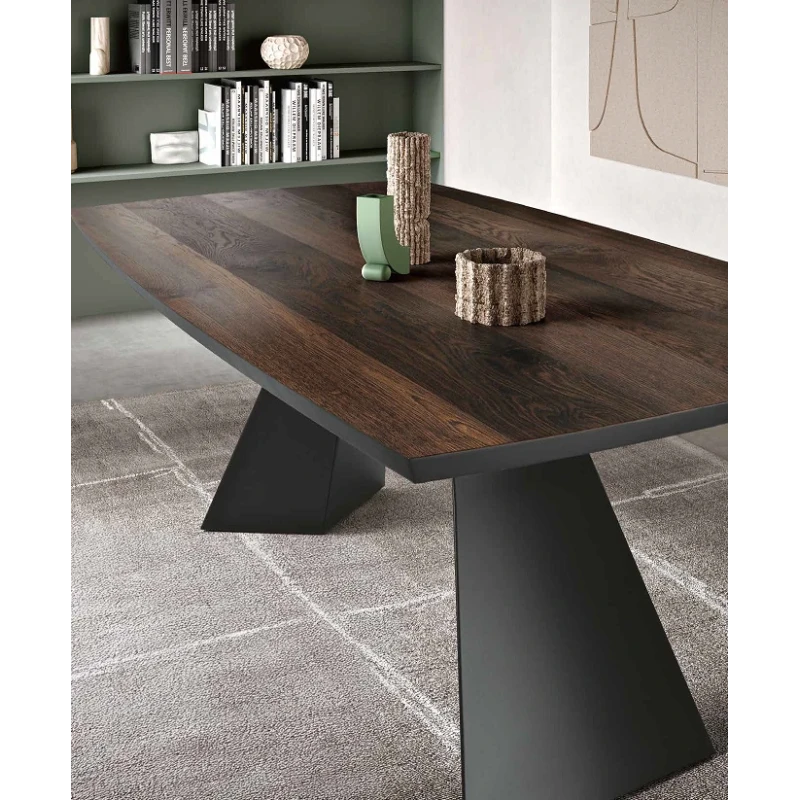 Capodarte - Gilmour Fixed Table - Black / Thermal Oak