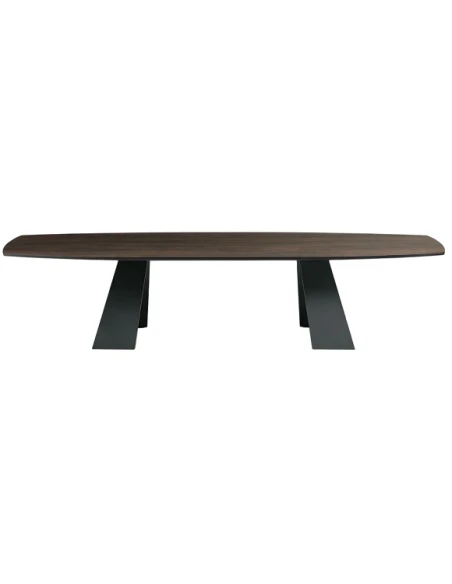 Capodarte - Gilmour Fixed Table - Black / Thermal Oak