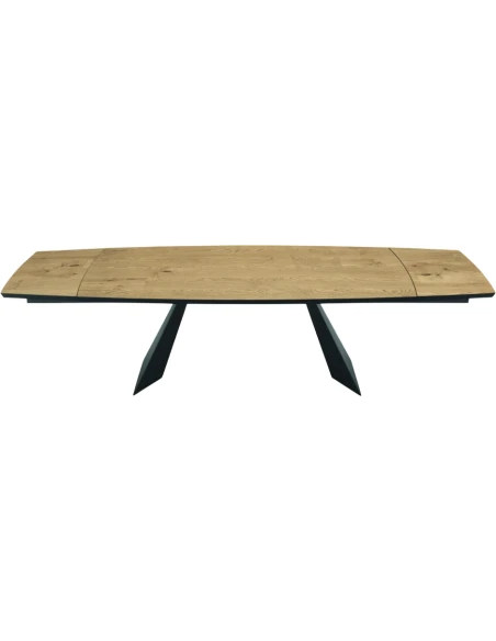 Capodarte - Gilmour Extendable Table - Black / Raw Oak
