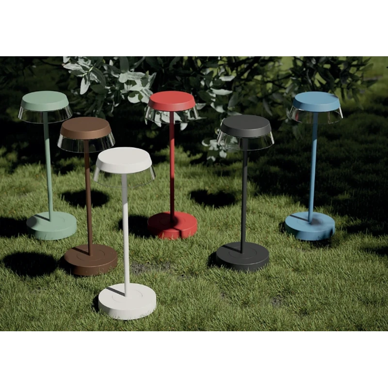 Redo Group - Iluna Lampada da Tavolo Ricaricabile - Blu Opaco