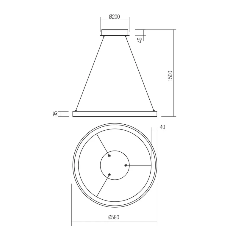 Redo Group - Iconic Single Suspension Lamp - Matt White