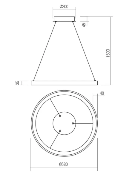 Redo Group - Iconic Single Suspension Lamp - Matt White