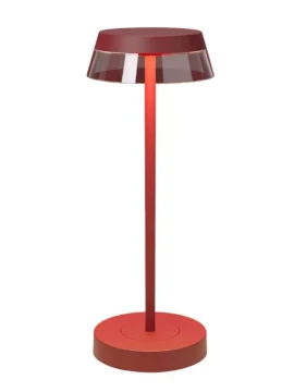 Redo Group - Iluna Lampada da Tavolo Ricaricabile - Rosso Opaco