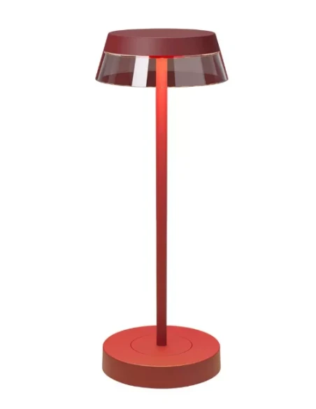 Redo Group - Iluna Lampada da Tavolo Ricaricabile - Rosso Opaco