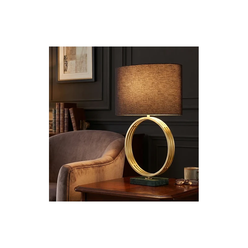 Henriette - Lampada da Tavolo Deco - Metallo Dorato