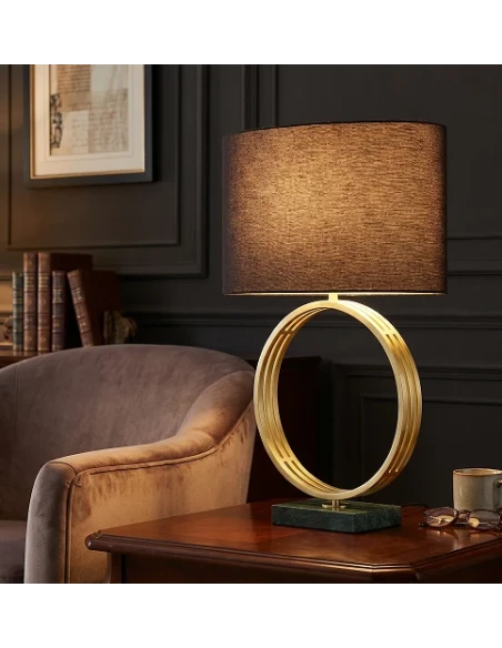 Henriette - Lampada da Tavolo Deco - Metallo Dorato