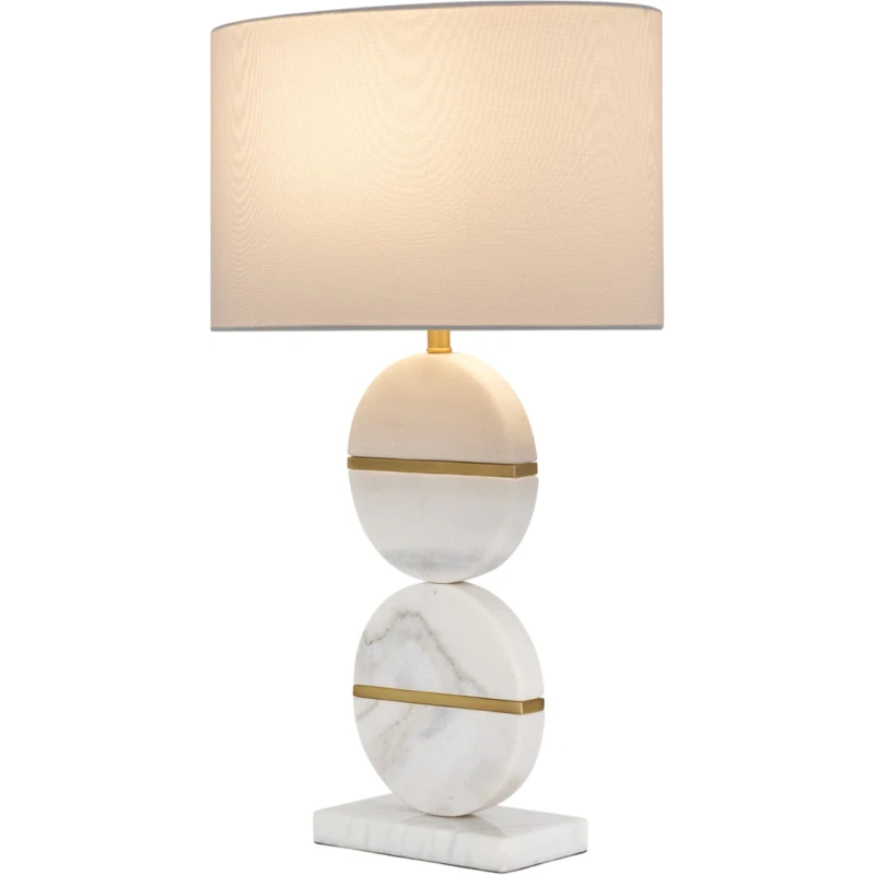 Henriette - Deco Marble Table Lamp - White