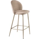 Capodarte - Meggie Upholstered Stool - Pearl Beige / Dove Grey Fabric