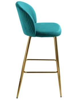 Capodarte - Megan Upholstered Stool - Gold / Topaz Velvet