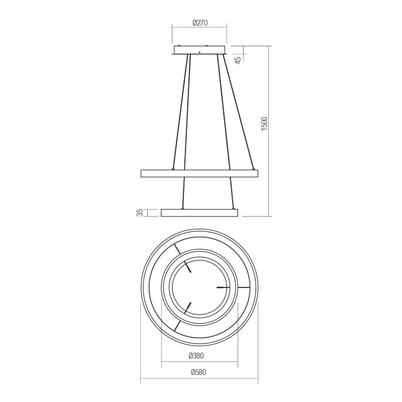 Redo Group - Iconic Double Suspension Lamp - Matt White
