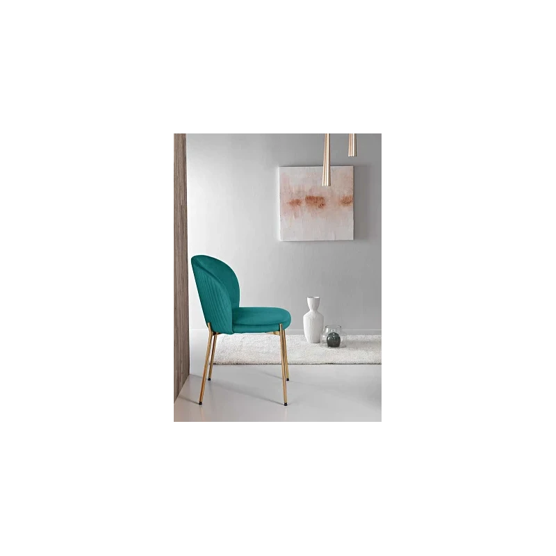Capodarte - Megan Upholstered Chair - Gold / Topaz Velvet