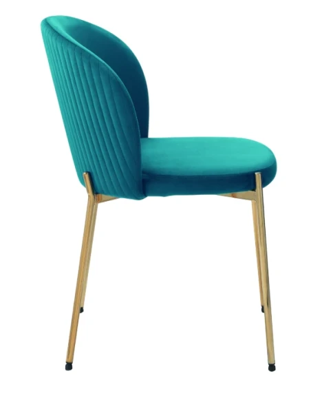 Capodarte - Megan Upholstered Chair - Gold / Topaz Velvet