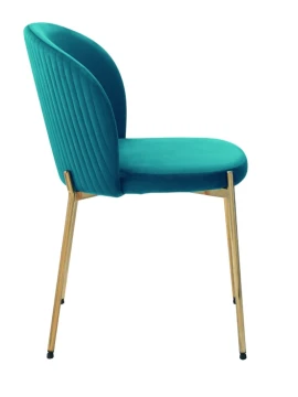 Capodarte - Megan Upholstered Chair - Gold / Topaz Velvet