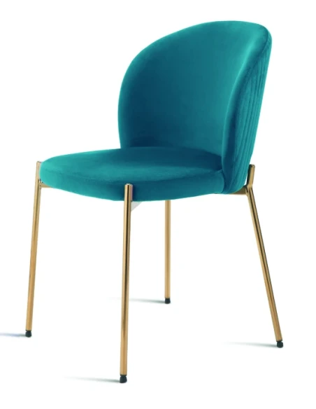 Capodarte - Megan Upholstered Chair - Gold / Topaz Velvet