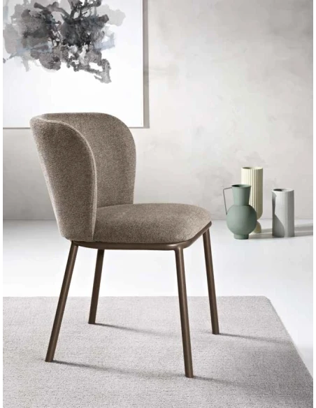 Capodarte - Evissa Upholstered Chair - Black / Green Fabric