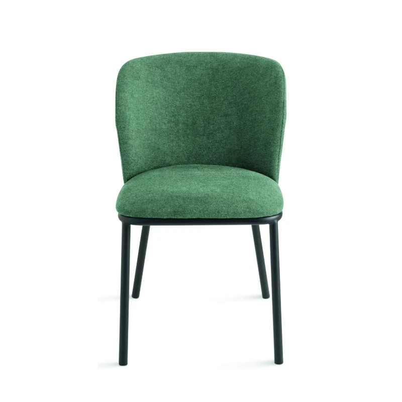 Capodarte - Evissa Sedia Imbottita - Nero / Tessuto Verde