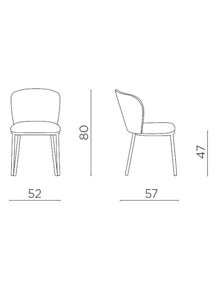 Capodarte - Evissa Upholstered Chair - Black / Smoke Grey Fabric