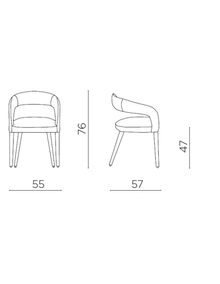 Capodarte - Fred Upholstered Chair - White Bouclé Fabric