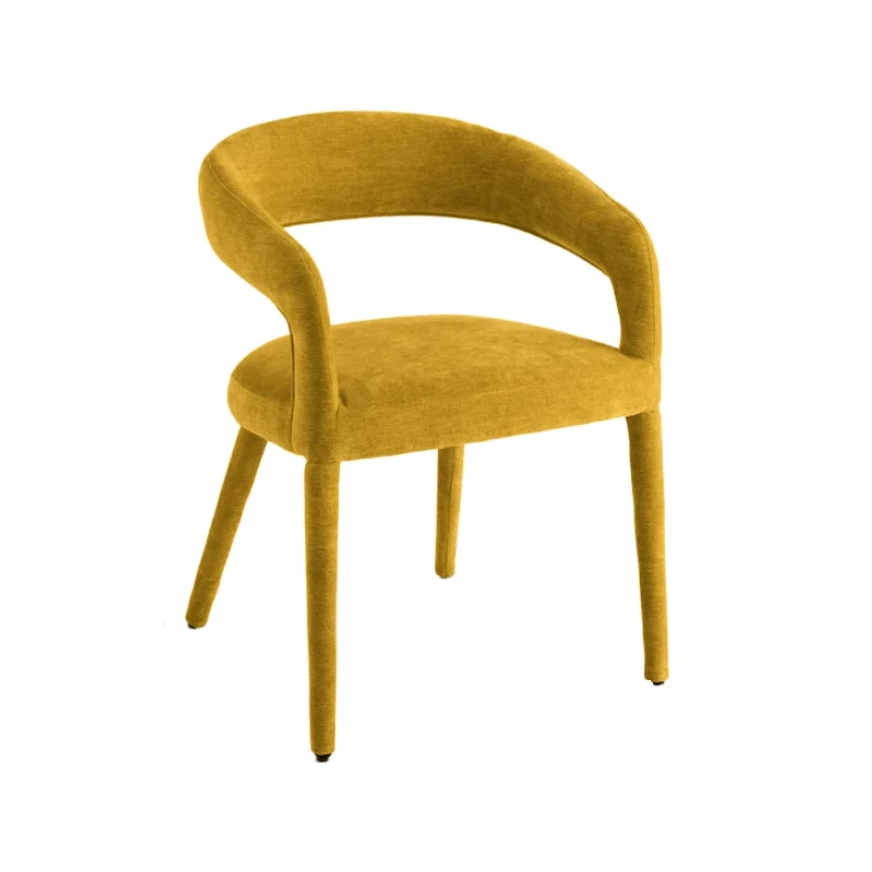 Capodarte - Fred Sedia Imbottita - Tessuto Bouclé Giallo