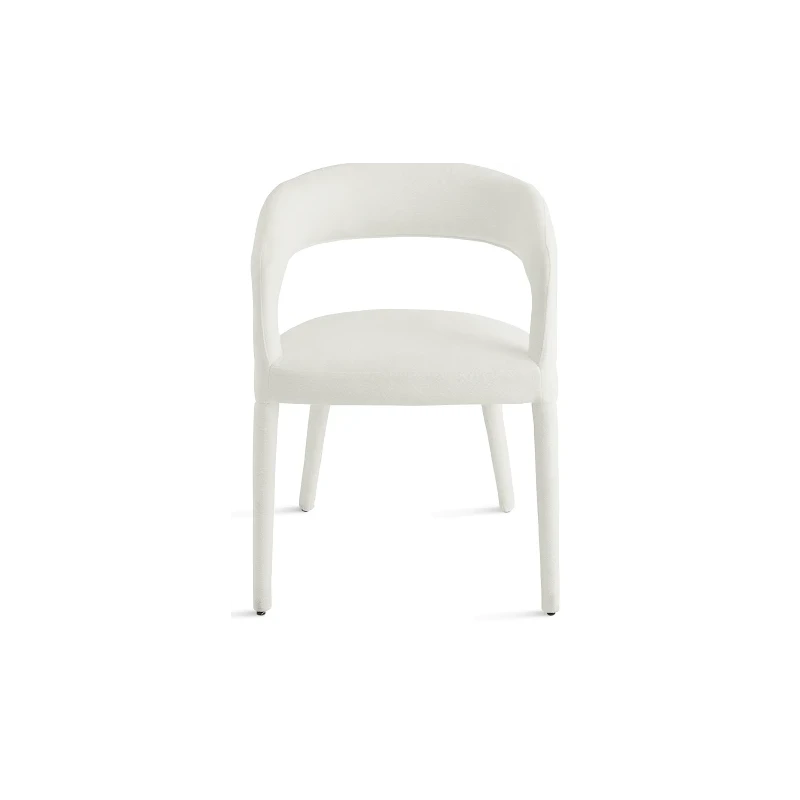 Capodarte - Fred Upholstered Chair - White Bouclé Fabric