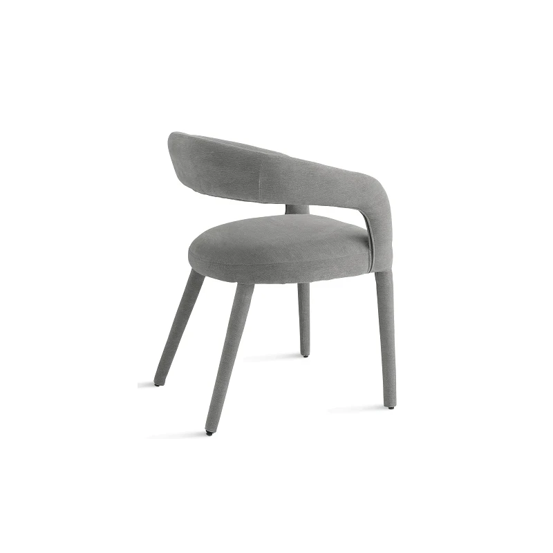 Capodarte - Fred Upholstered Chair - Grey Bouclé Fabric