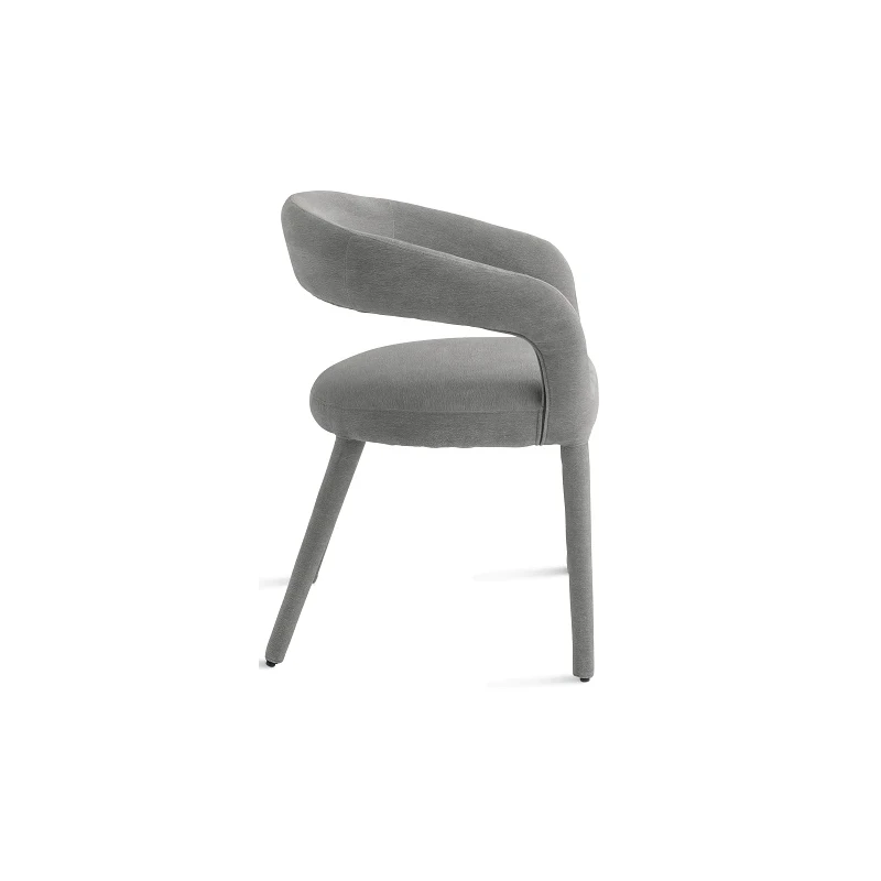Capodarte - Fred Upholstered Chair - Grey Bouclé Fabric