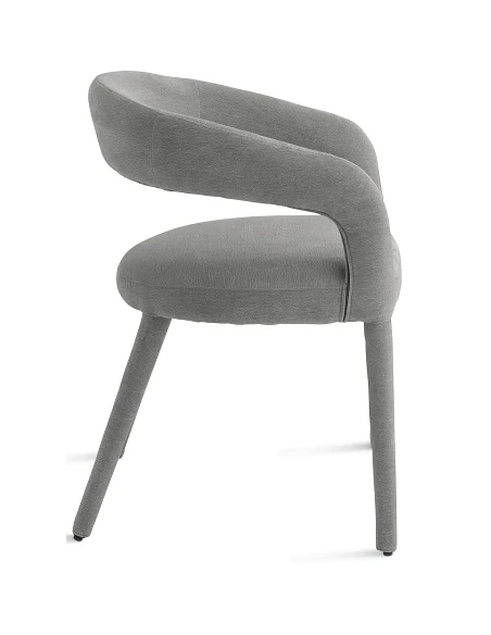 Capodarte - Fred Upholstered Chair - Grey Bouclé Fabric