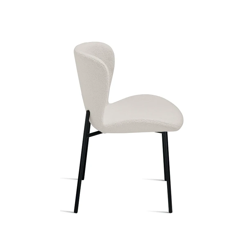 Capodarte - Abram Upholstered Chair - Ecru White Bouclé Fabric
