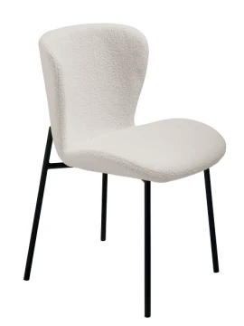 Capodarte - Abram Sedia Imbottita - Tessuto Bouclé Ecrù Bianco
