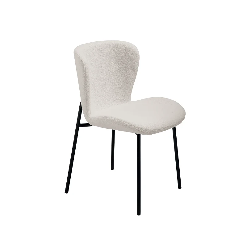 Capodarte - Abram Upholstered Chair - Ecru White Bouclé Fabric