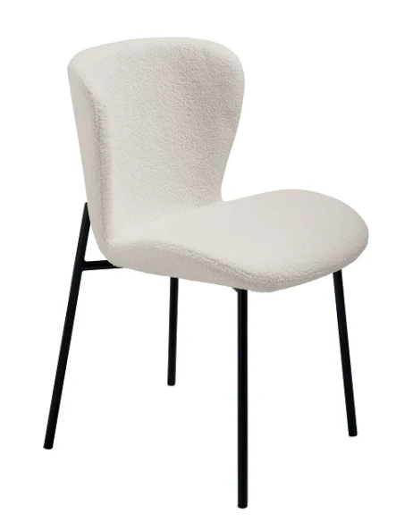 Capodarte - Abram Upholstered Chair - Ecru White Bouclé Fabric