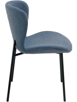 Capodarte - Abram Upholstered Chair - Teal Ecru Bouclé Fabric