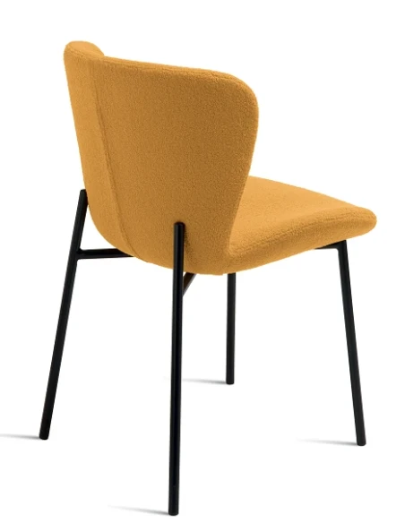 Capodarte - Abram Sedia Imbottita - Tessuto Bouclé Ecrù Giallo