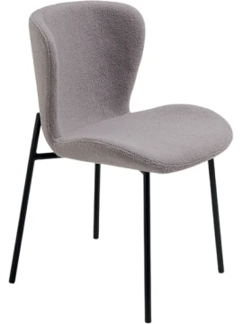 Capodarte - Abram Upholstered Chair - Ecru Grey Bouclé Fabric